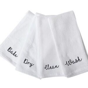 4 pack Emeril Lagasse 100% cotton large kitchen towels